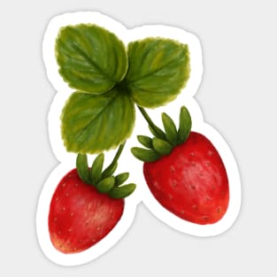 Red Strawberries Sticker